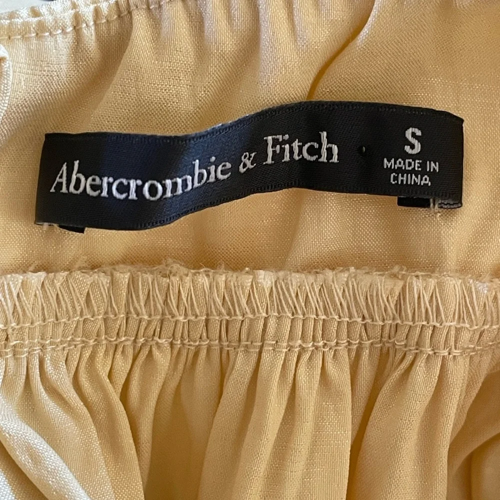 Abercrombie & Fitch Yellow Drama Bow-Back Taffeta Dress - Size Small - NWOT
